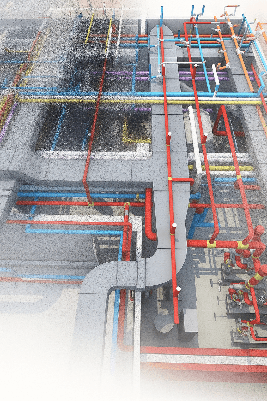 A detailed editable MEP model generated from point-cloud data